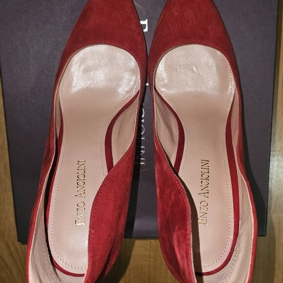 Red Suede Pumps - Picture 2 of 4